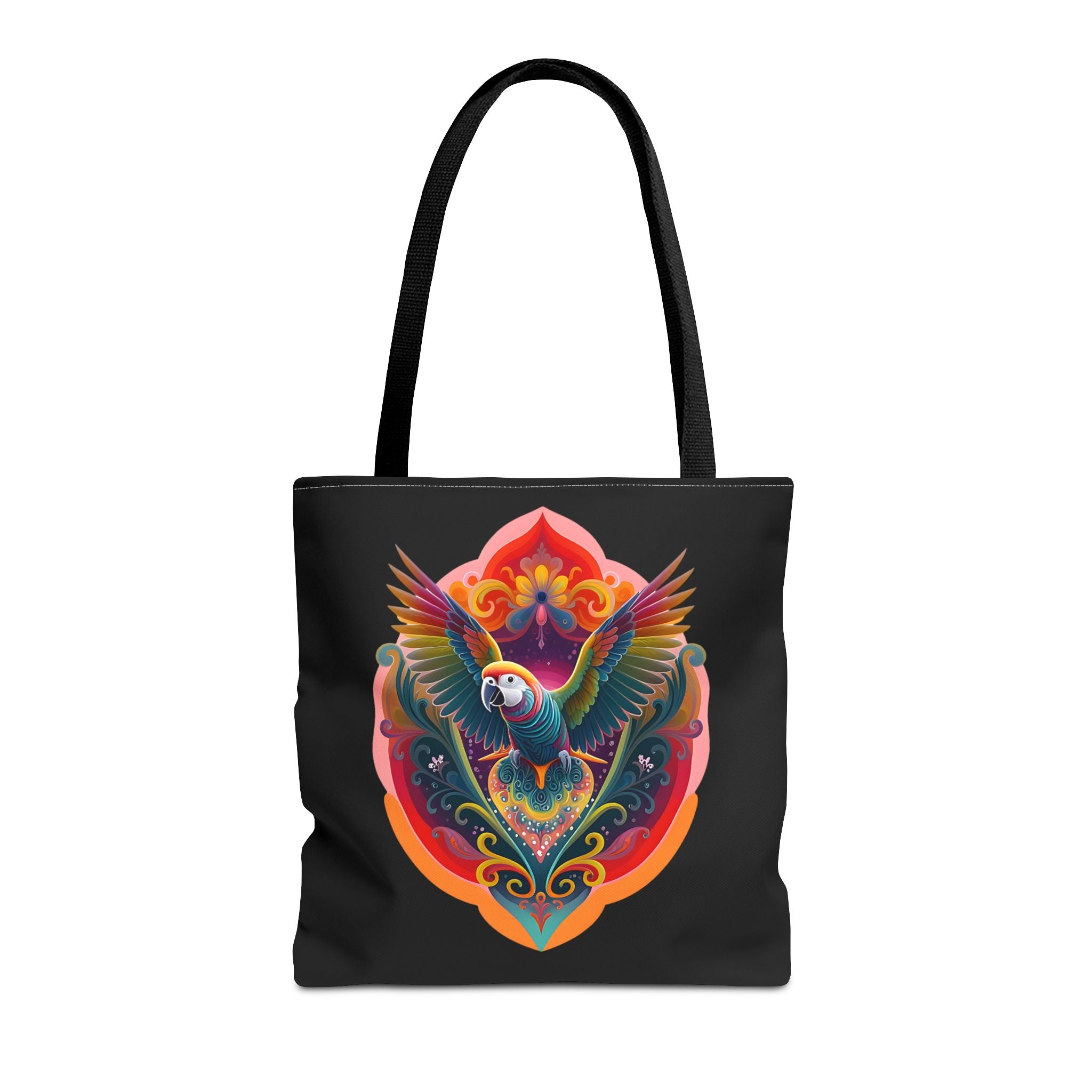 Colorful Parrot Tote Bag, Boho Chic Bag, Beach Essential, Eco-Friendly Shopping Bag, Vacation Accessory, Gift for Bird Lovers