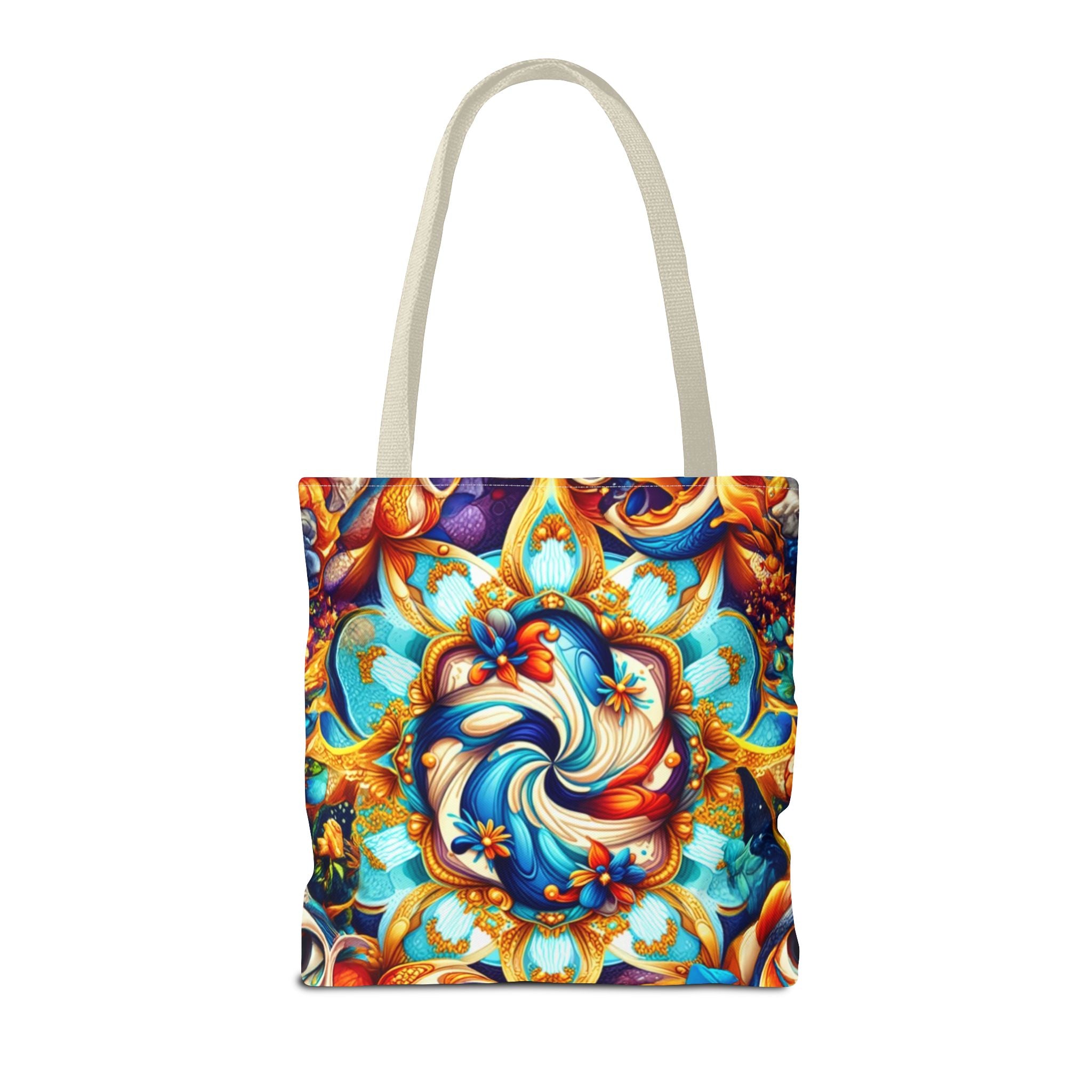 Vibrant Floral Tote Bag – Stylish Reusable Shopping Bag, Boho Beach Tote, Eco-Friendly Gift, Art-Inspired Carry-All