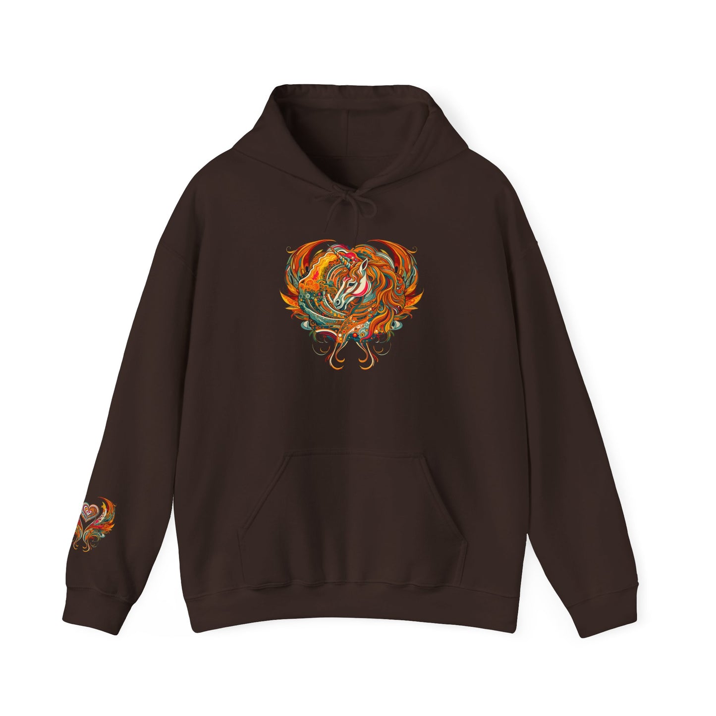 Colorful Heart Design Hooded Sweatshirt, Cozy Sweatshirt, Unisex Pullover, Gift for Him, Gift for Her, Casual Wear, Layering Essentials