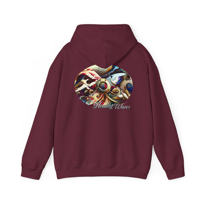 Artistic Unisex Heavy Blend Hoodie - Cozy Graphic Sweatshirt, Ideal for Casual Outfits, Unique Gifts, Streetwear Style, Comfortable Layering