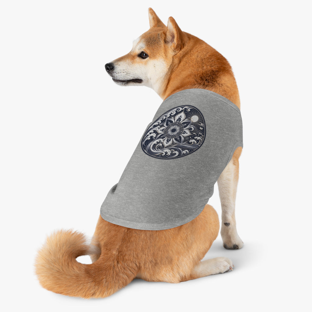 Mandala Wave Pet Tank Top — Nautical Moon Dog Shirt