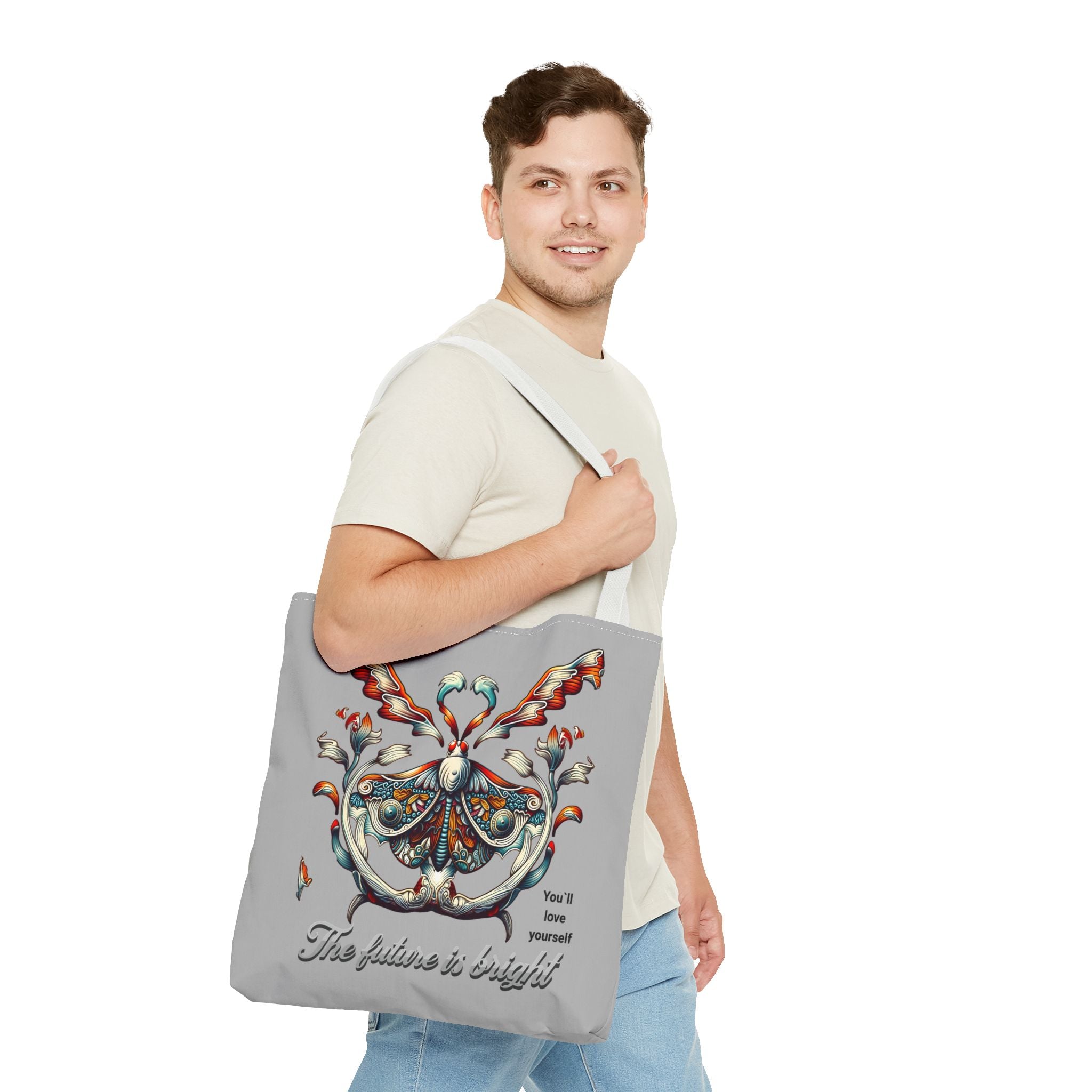 Tote Bag — 'The Future Is Bright' Decorative Butterfly Tote