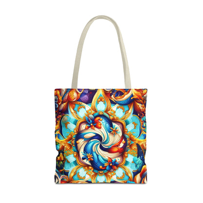Vibrant Floral Tote Bag – Stylish Reusable Shopping Bag, Boho Beach Tote, Eco-Friendly Gift, Art-Inspired Carry-All