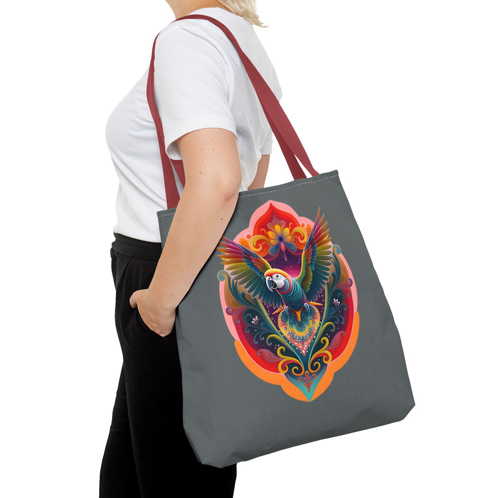 Colorful Parrot Tote Bag | Eco-Friendly Shopping Bag, Beach Tote, Art Print Bag, Gift for Bird Lovers, Fun Everyday Use