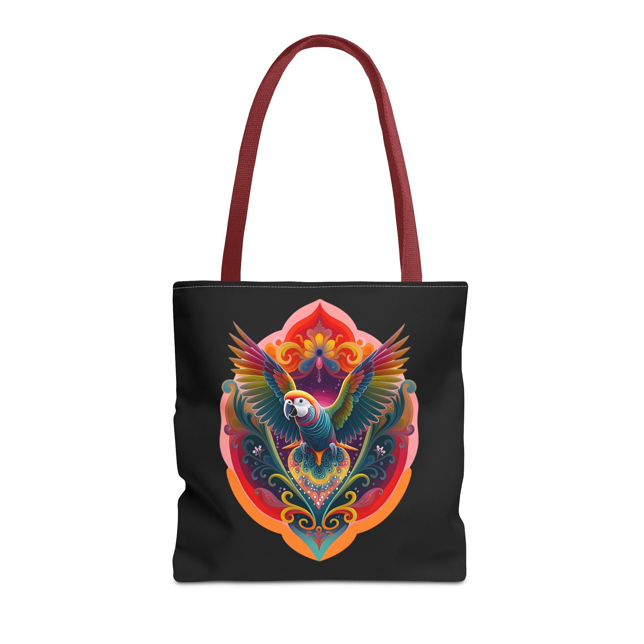 Colorful Parrot Tote Bag, Boho Chic Bag, Beach Essential, Eco-Friendly Shopping Bag, Vacation Accessory, Gift for Bird Lovers