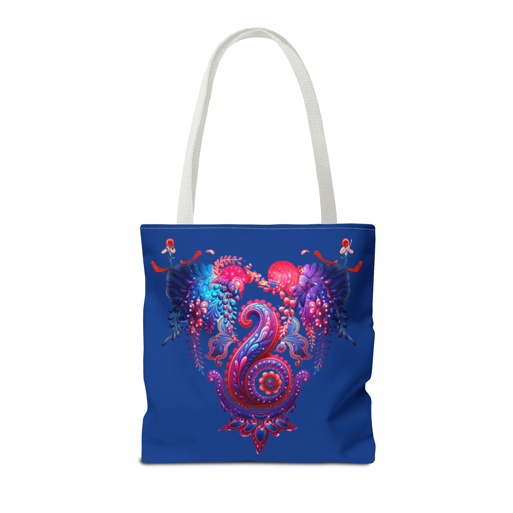 Vibrant Heart Sea Life Tote Bag | Eco-Friendly Shopping Bag, Beach Tote, Gift for Ocean Lovers, Colorful Canvas Purse, Summer Accessory