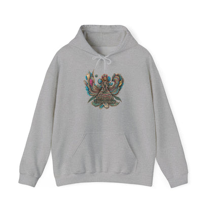 Bohemian Chic Hoodie, Unisex Sweater, Cozy Casual Wear, Gifts for Her, Artistic Sweatshirt, Festival Style Apparel