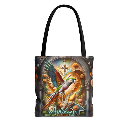 Vibrant Parrot Tote Bag, Eco-Friendly Shopping Bag, Tropical Beach Bag, Gift for Bird Lovers, Holidays Tote