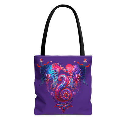 Vibrant Bohemian Tote Bag, Colorful Shopping Bag, Artistic Beach Tote, Eco-Friendly Canvas Bag, Gifts for Art Lovers, Festival Essential
