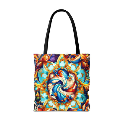 Vibrant Floral Tote Bag – Stylish Reusable Shopping Bag, Boho Beach Tote, Eco-Friendly Gift, Art-Inspired Carry-All