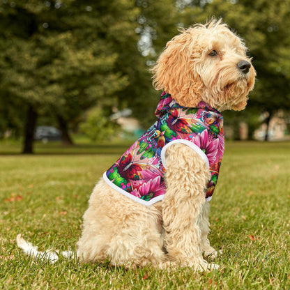 Vibrant Floral Pet Hoodie - Too Cute to Handle, Dog Apparel, Stylish Pet Clothing, Warm Hoodie for Pets, Unique Dog Gifts