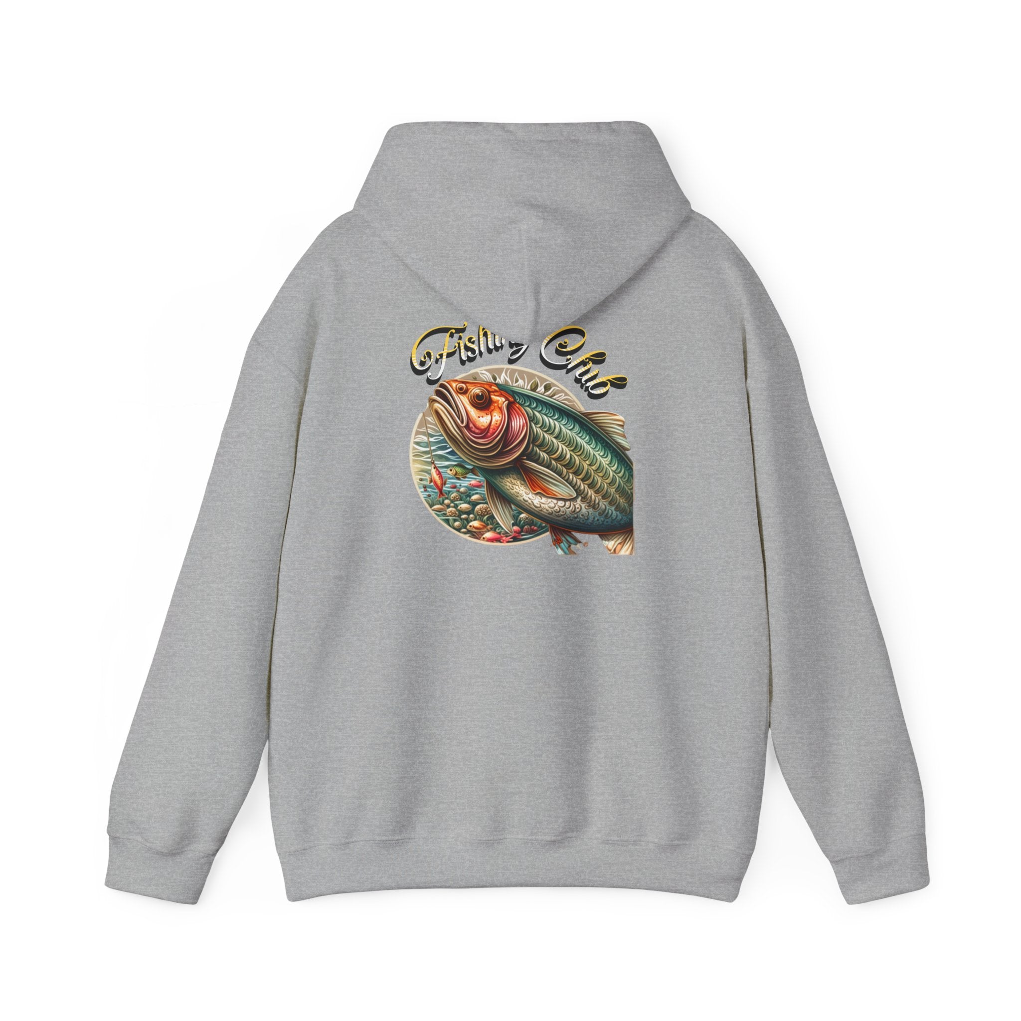 Fishing Club Hoodie, Unisex Heavy Blend Sweatshirt, Cool Fishing Gear, Outdoor Gift for Anglers, Casual Fishing Apparel