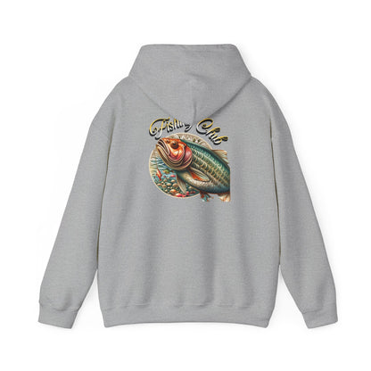Fishing Club Hoodie, Unisex Heavy Blend Sweatshirt, Cool Fishing Gear, Outdoor Gift for Anglers, Casual Fishing Apparel