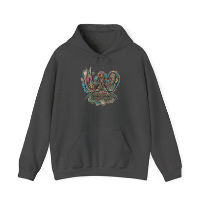 Bohemian Chic Hoodie, Unisex Sweater, Cozy Casual Wear, Gifts for Her, Artistic Sweatshirt, Festival Style Apparel