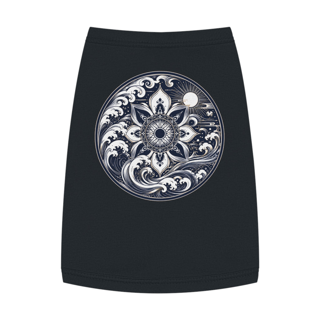 Mandala Wave Pet Tank Top — Nautical Moon Dog Shirt