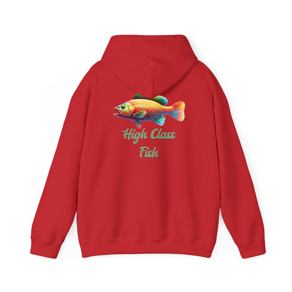 High Class Fish Hoodie - Unisex Heavy Blend Sweatshirt, Cozy Gift for Fishing Enthusiasts, Great for Outdoors, Casual Wear, Birthday Gift