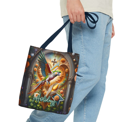 Vibrant Holiday Tote Bag - Colorful Bird Design, Perfect for Gift Giving, Eco-Friendly Shopping, Beach Days, Travel Essentials