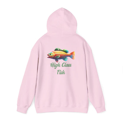 High Class Fish Hoodie - Unisex Heavy Blend Sweatshirt, Cozy Gift for Fishing Enthusiasts, Great for Outdoors, Casual Wear, Birthday Gift