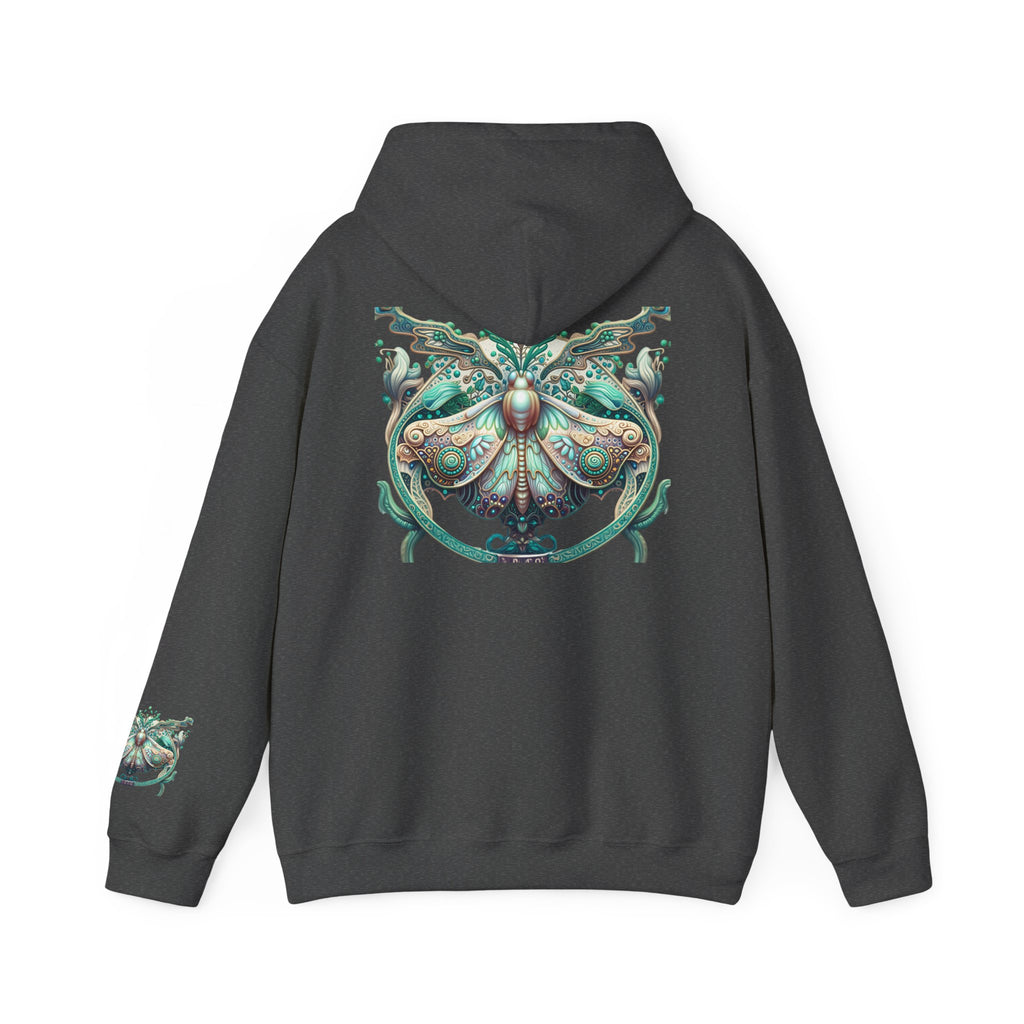 Vibes Collective Hoodie — Decorative Moth Graphic Streetwear