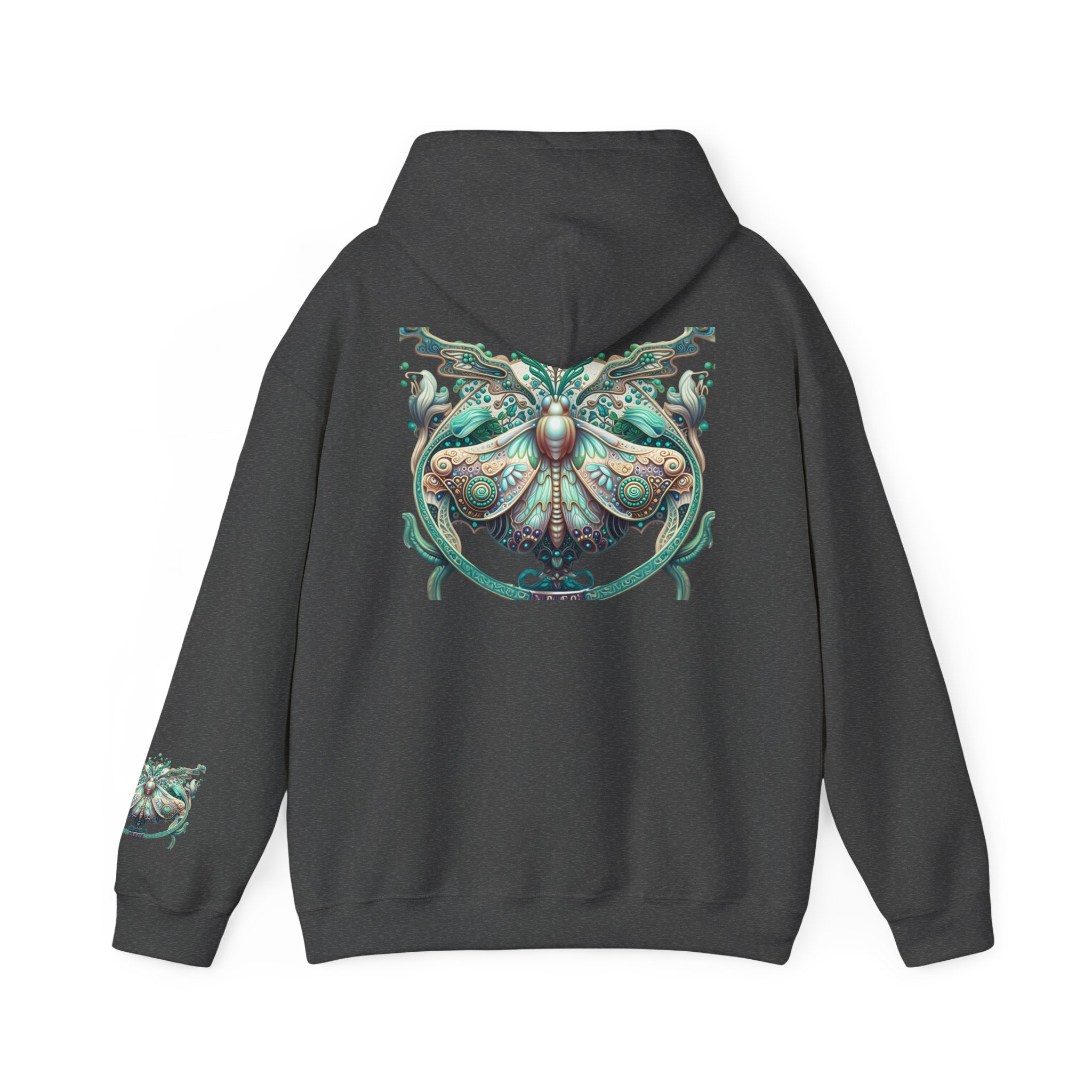 Vibes Collective Hoodie — Decorative Moth Graphic Streetwear