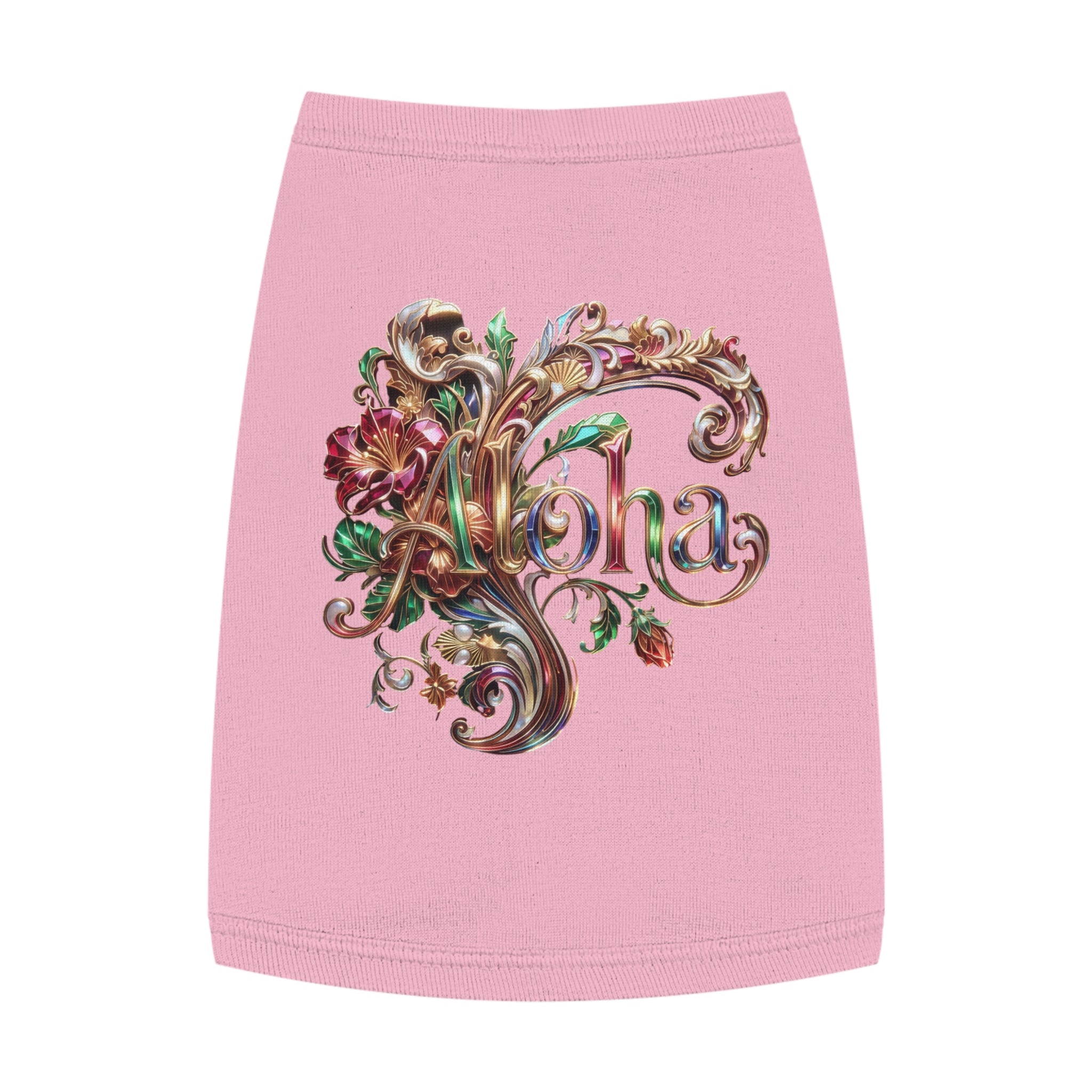 Aloha Floral Pet Tank Top — Tropical Dog Shirt