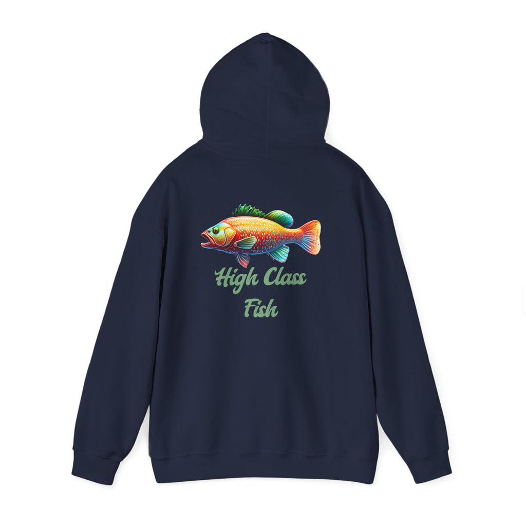 High Class Fish Hoodie - Unisex Heavy Blend Sweatshirt, Cozy Gift for Fishing Enthusiasts, Great for Outdoors, Casual Wear, Birthday Gift