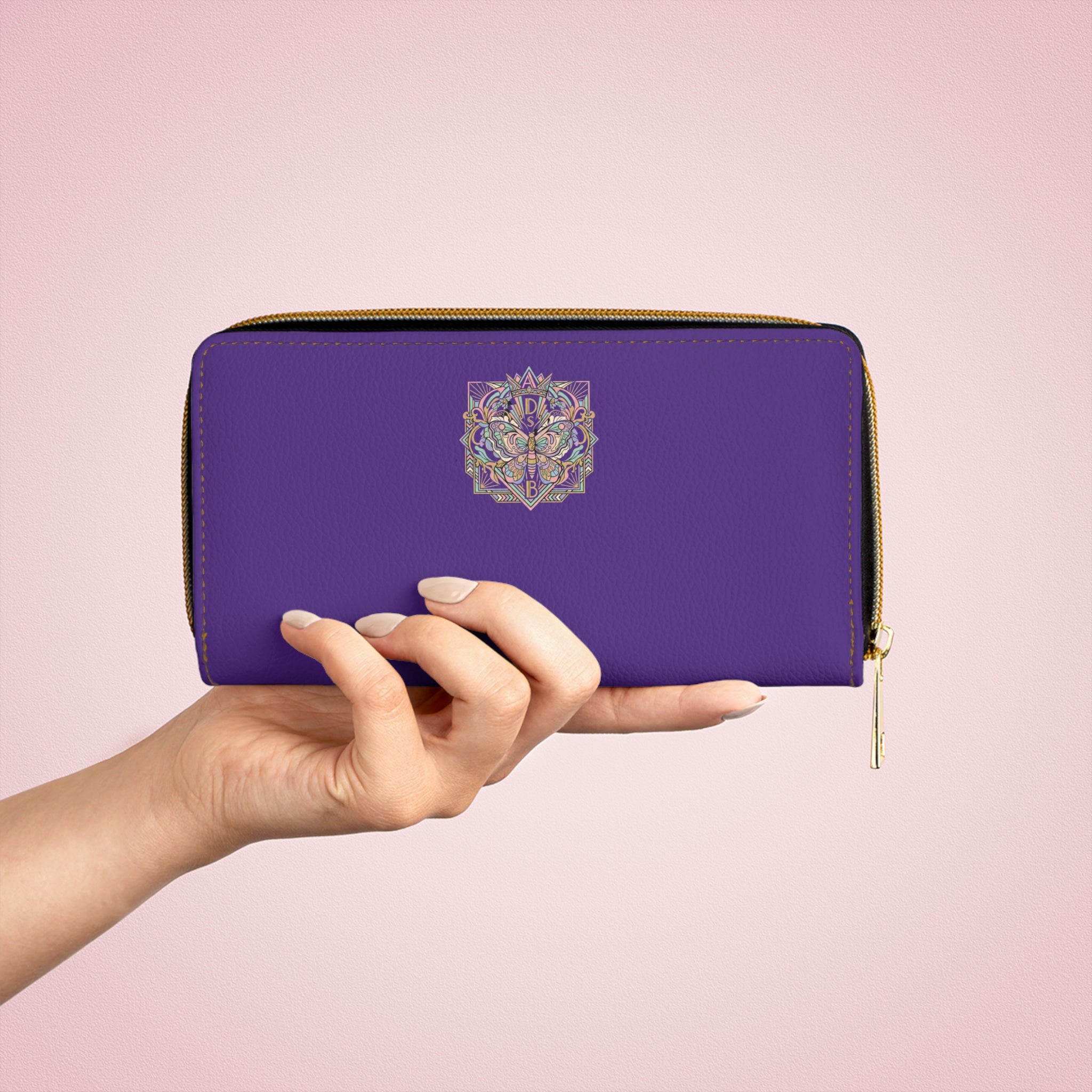 Hula Vintage Floral Zip-Around Zipper Wallet