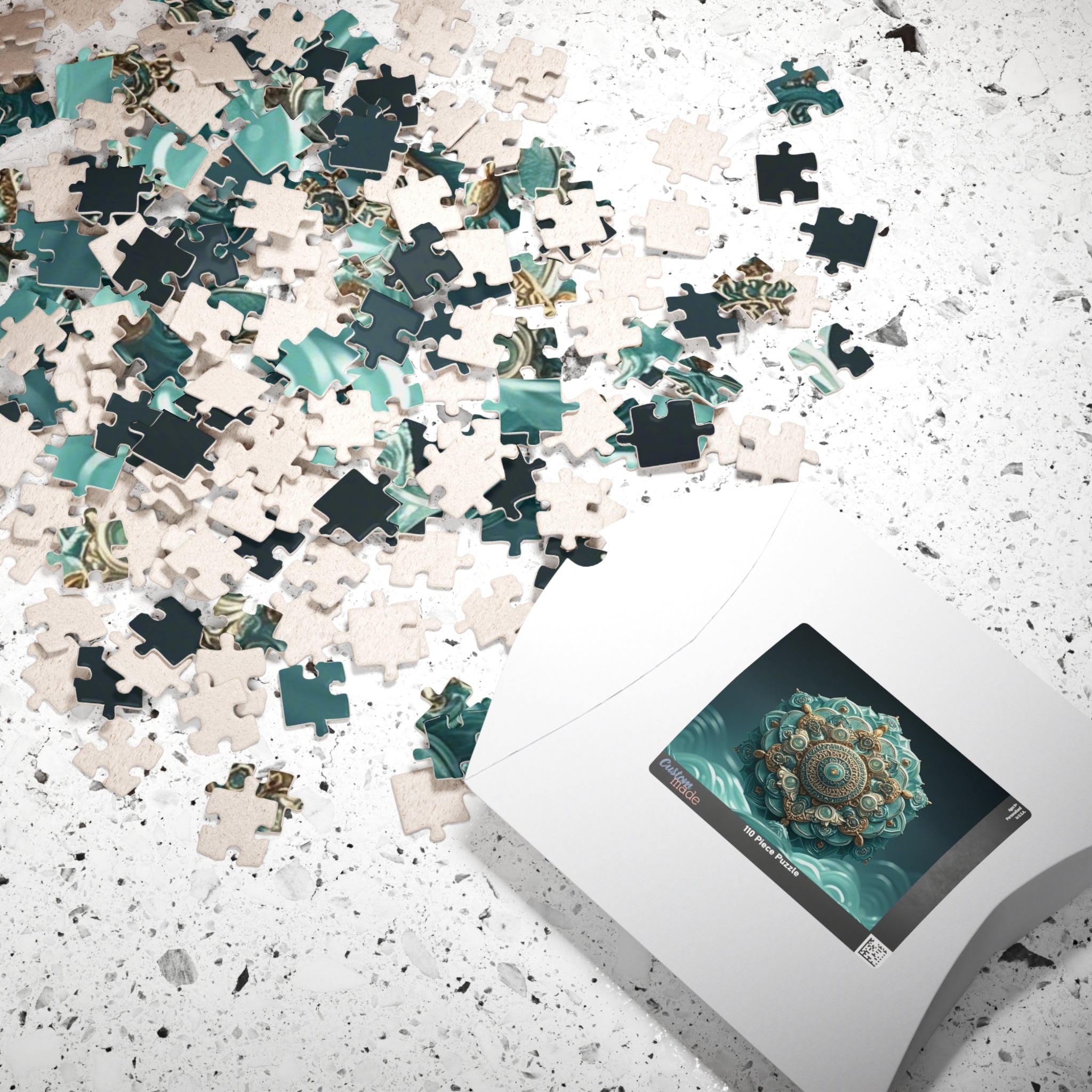 Intricate Mandala Puzzle - Unique 110, 252, 520, 1014-piece Jigsaw for Mindful Relaxation, Gift for Puzzle Lovers, Home Decor, Meditation