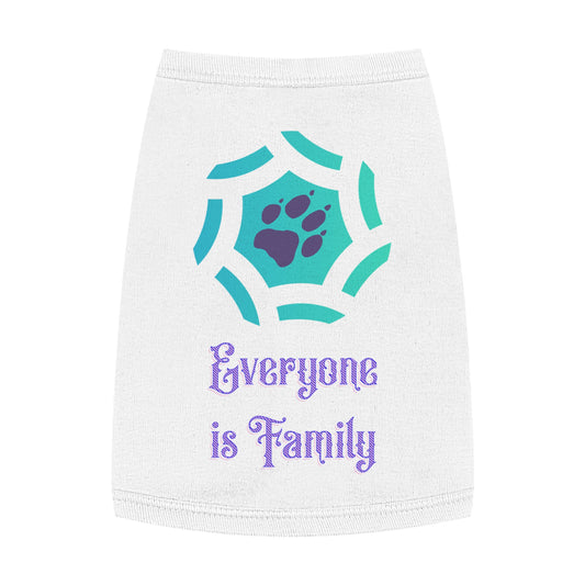 Cute Pet Tank Top - Everyone is Family Design | Dog Shirt, Cat Apparel, Pet Gift, Family Pet Look, Summer Wear