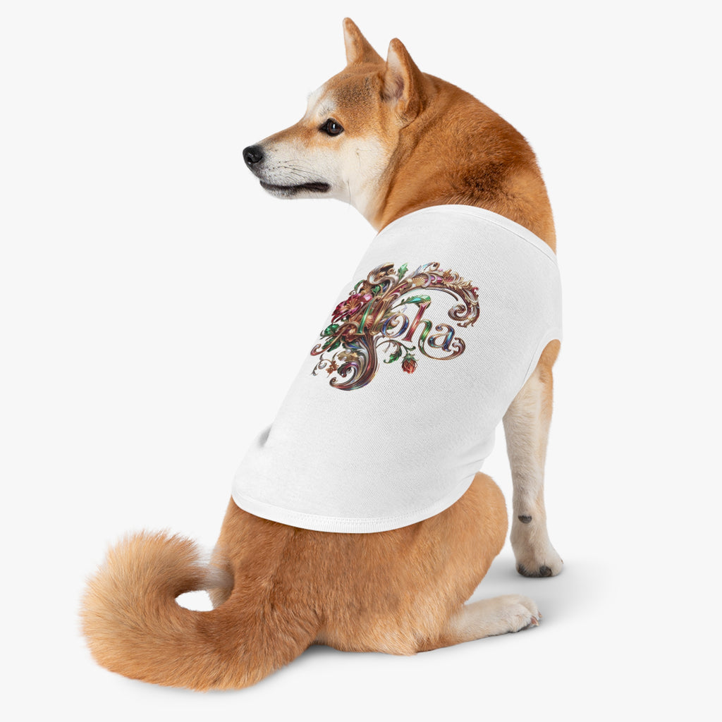 Aloha Floral Pet Tank Top — Tropical Dog Shirt