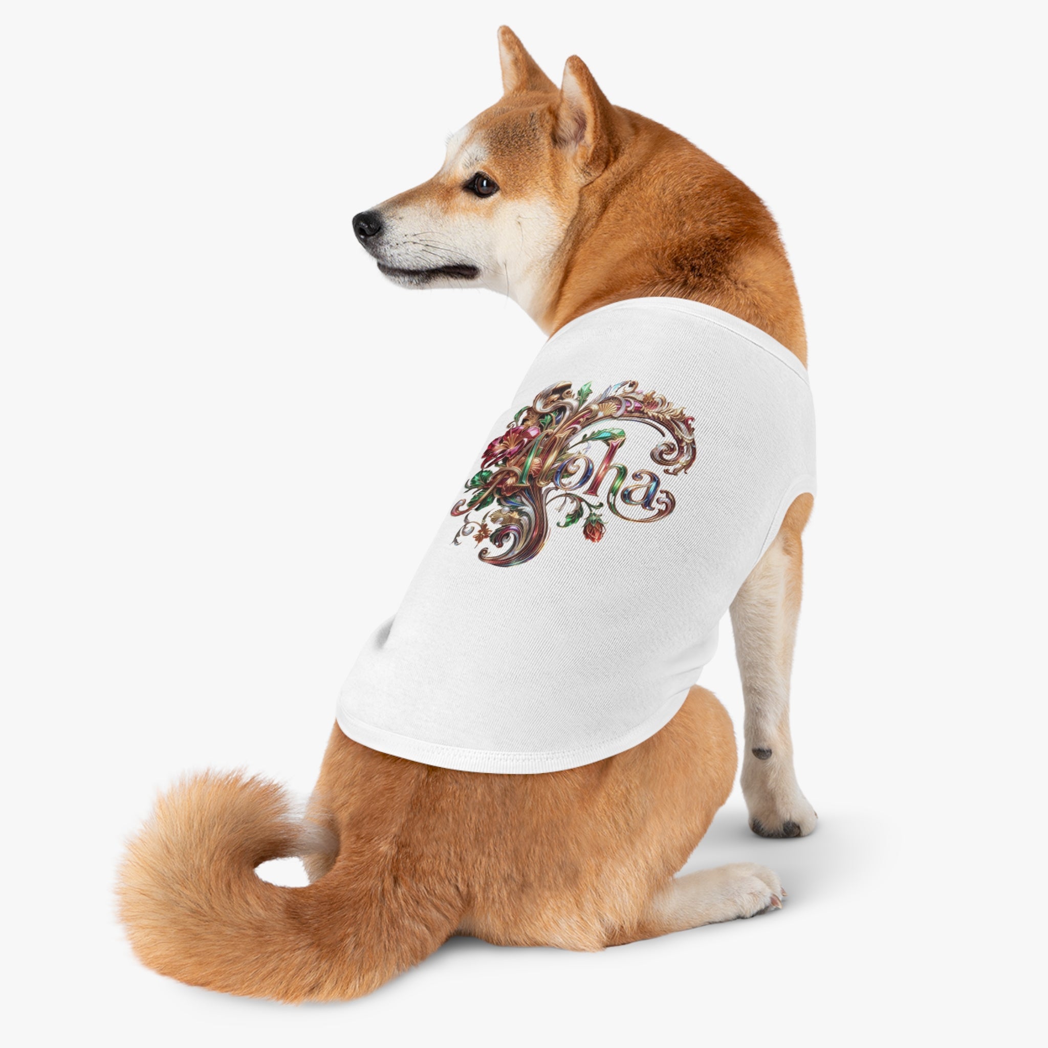 Aloha Floral Pet Tank Top — Tropical Dog Shirt