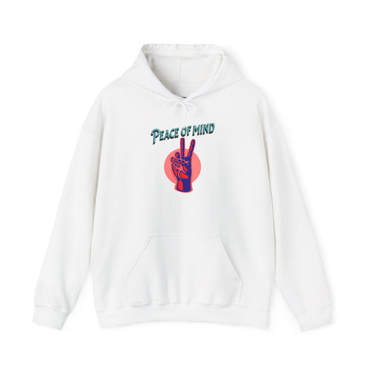 Peace of Mind Unisex Hooded Sweatshirt, Cozy Hoodie, Gift for Friends, Casual Wear, Comfortable Sweatshirt, Vibrant Design