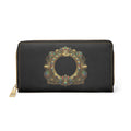 Ouroboros Zipper Wallet — Serpent Circle Leather Card Wallet