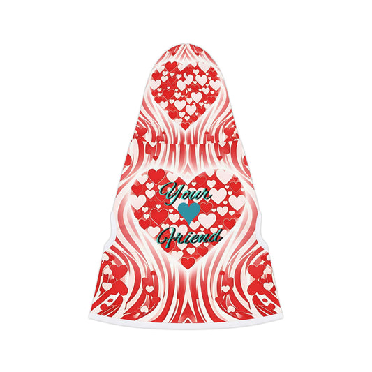 Stylish Pet Hoodie for Your Best Friend, Valentine's Gift, Cute Pet Clothing, Cozy Dog Sweater, Red Heart Design