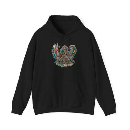 Bohemian Chic Hoodie, Unisex Sweater, Cozy Casual Wear, Gifts for Her, Artistic Sweatshirt, Festival Style Apparel