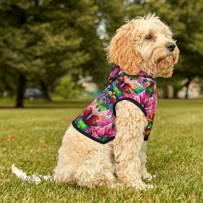 Vibrant Floral Pet Hoodie - Too Cute to Handle, Dog Apparel, Stylish Pet Clothing, Warm Hoodie for Pets, Unique Dog Gifts