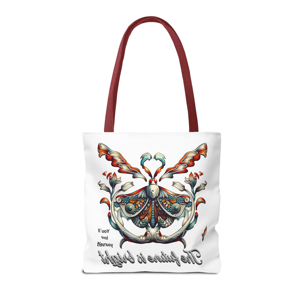 Bright Future Butterfly Tote Bag — Inspirational Floral Art AOP Tote