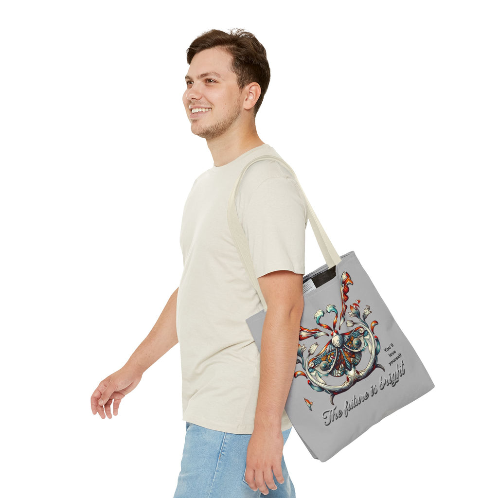 Tote Bag — 'The Future Is Bright' Decorative Butterfly Tote
