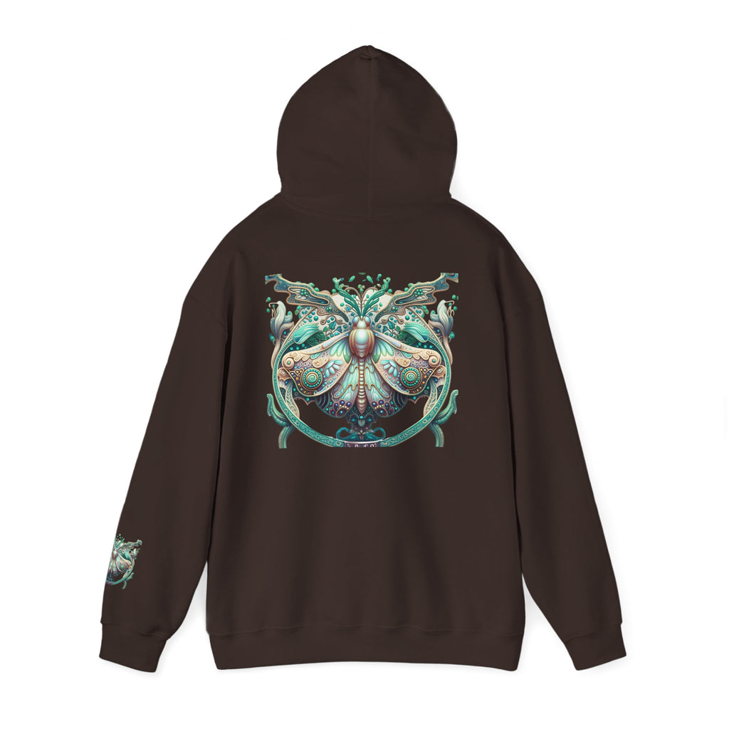 Vibes Collective Hoodie — Decorative Moth Graphic Streetwear