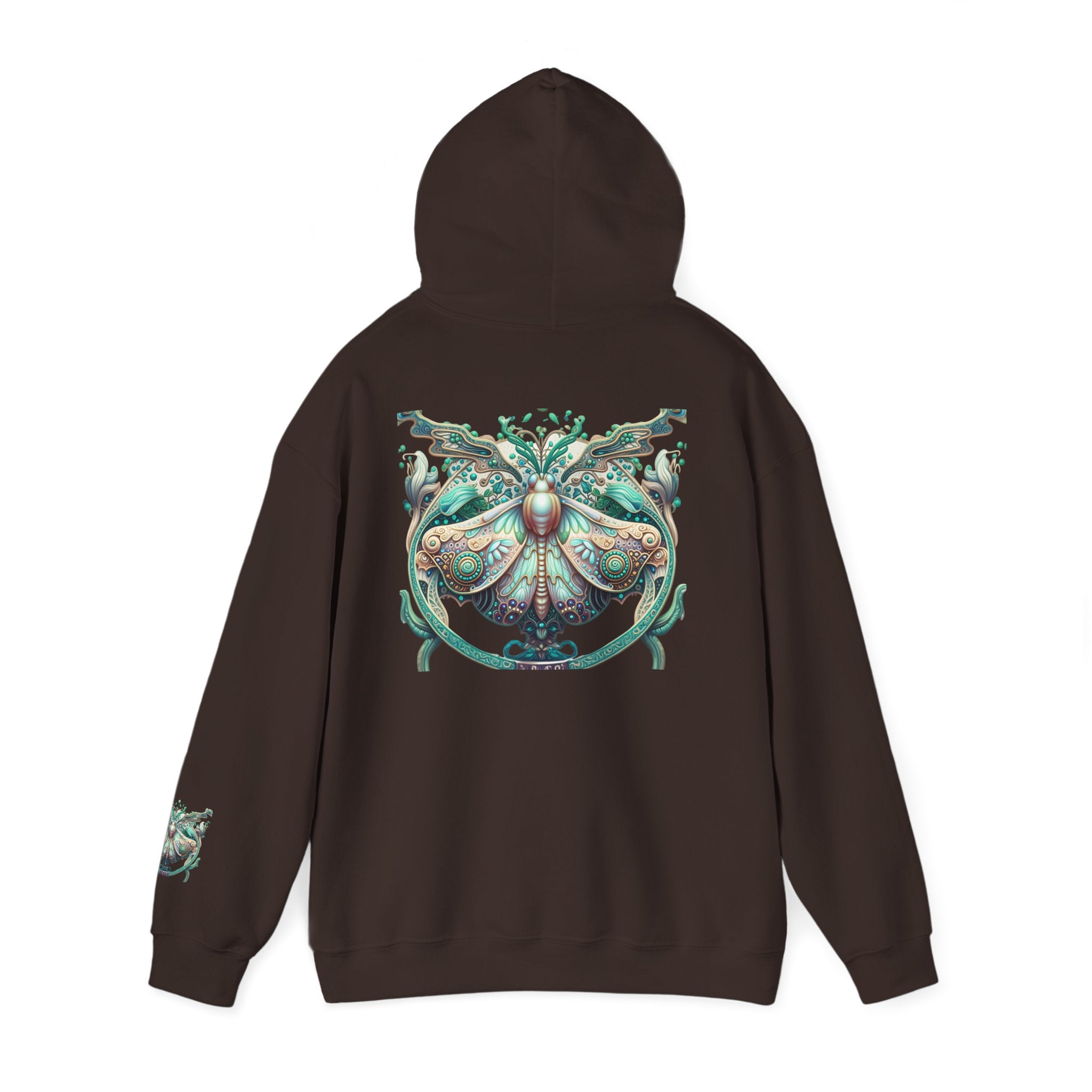 Vibes Collective Hoodie — Decorative Moth Graphic Streetwear