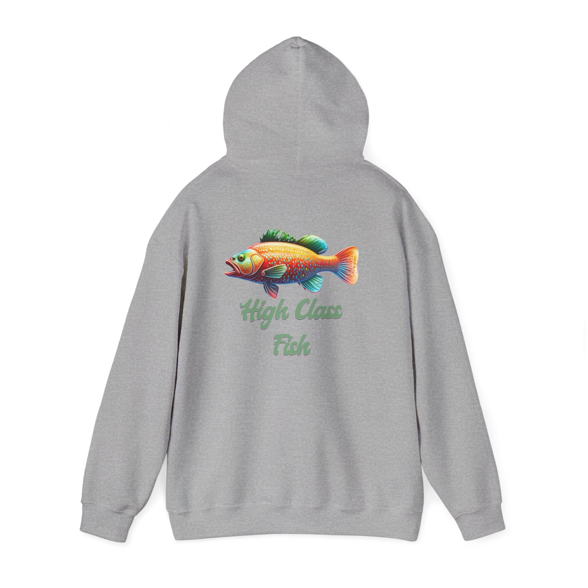High Class Fish Hoodie - Unisex Heavy Blend Sweatshirt, Cozy Gift for Fishing Enthusiasts, Great for Outdoors, Casual Wear, Birthday Gift