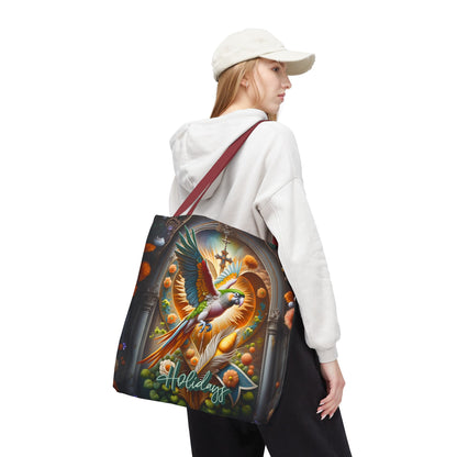 Vibrant Holiday Tote Bag - Colorful Bird Design, Perfect for Gift Giving, Eco-Friendly Shopping, Beach Days, Travel Essentials