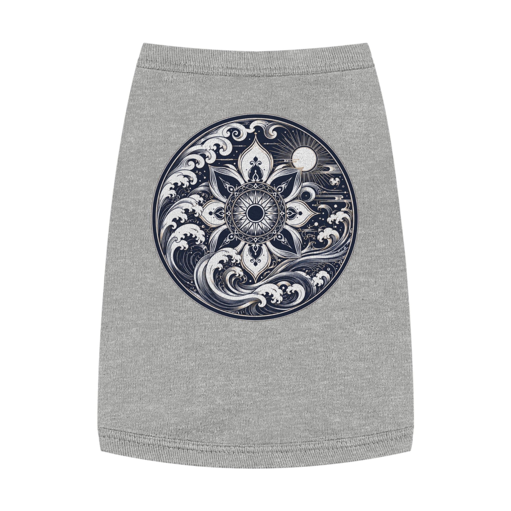 Mandala Wave Pet Tank Top — Nautical Moon Dog Shirt