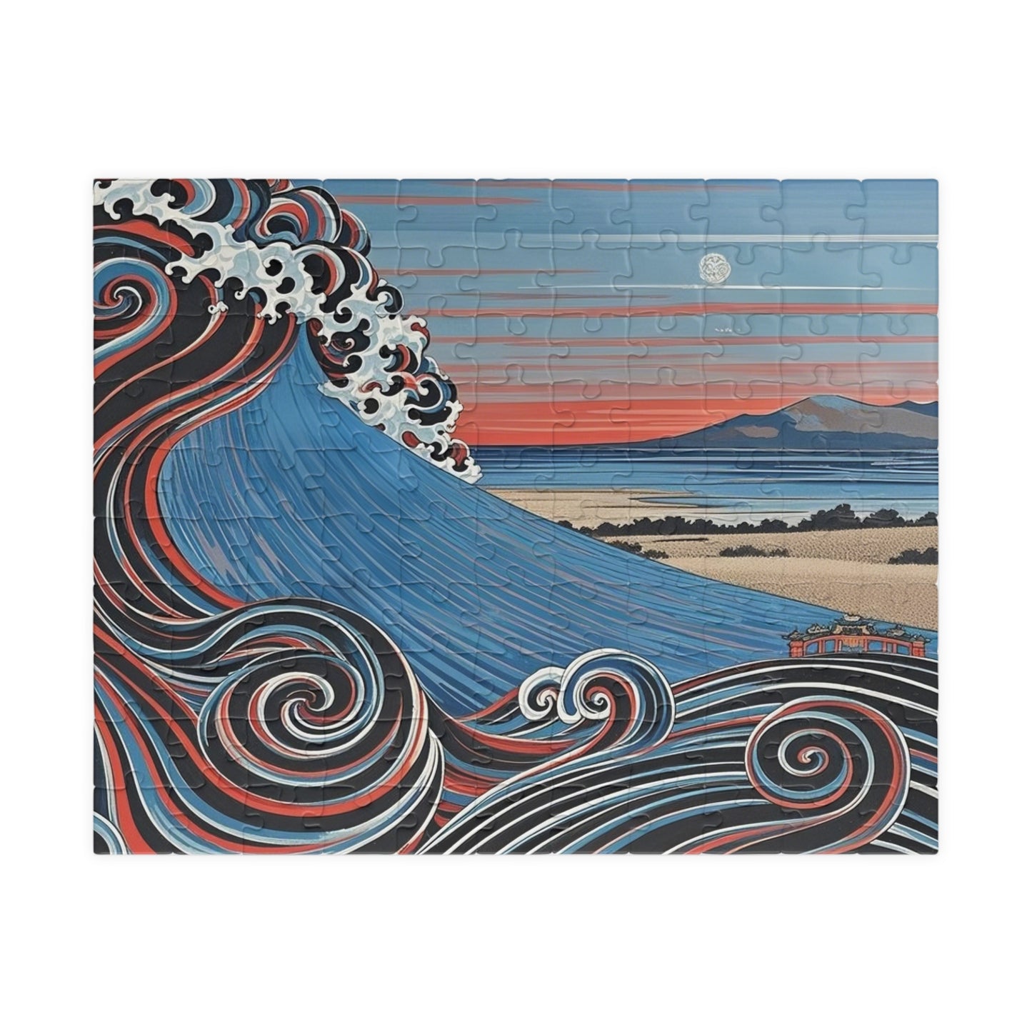 Artistic Wave Puzzle - Ocean Scene, Relaxing Gift, Family Activity, Home Decor, 110-1014 Piece Options