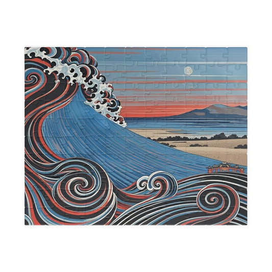 Artistic Wave Puzzle - Ocean Scene, Relaxing Gift, Family Activity, Home Decor, 110-1014 Piece Options