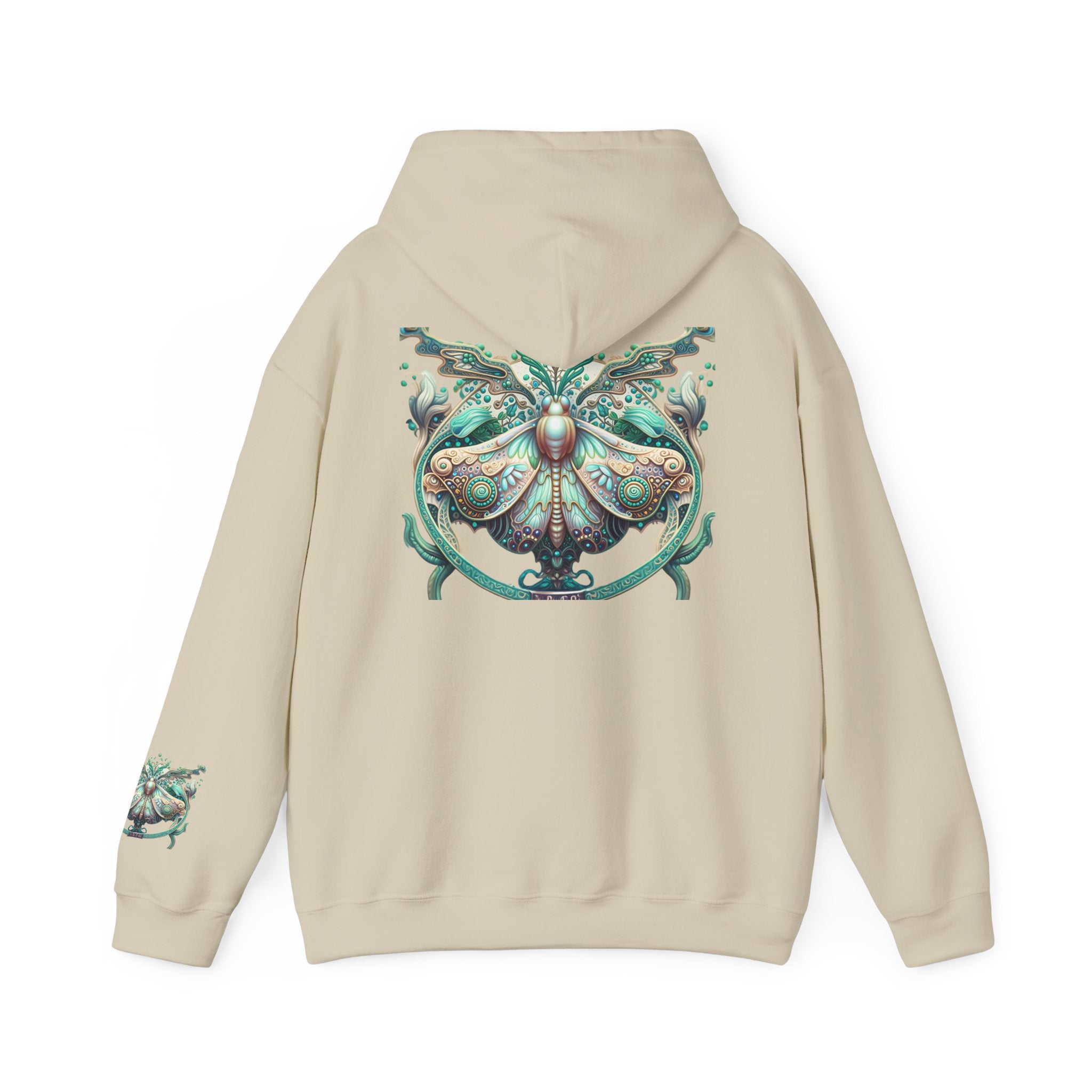 Vibes Collective Hoodie — Decorative Moth Graphic Streetwear