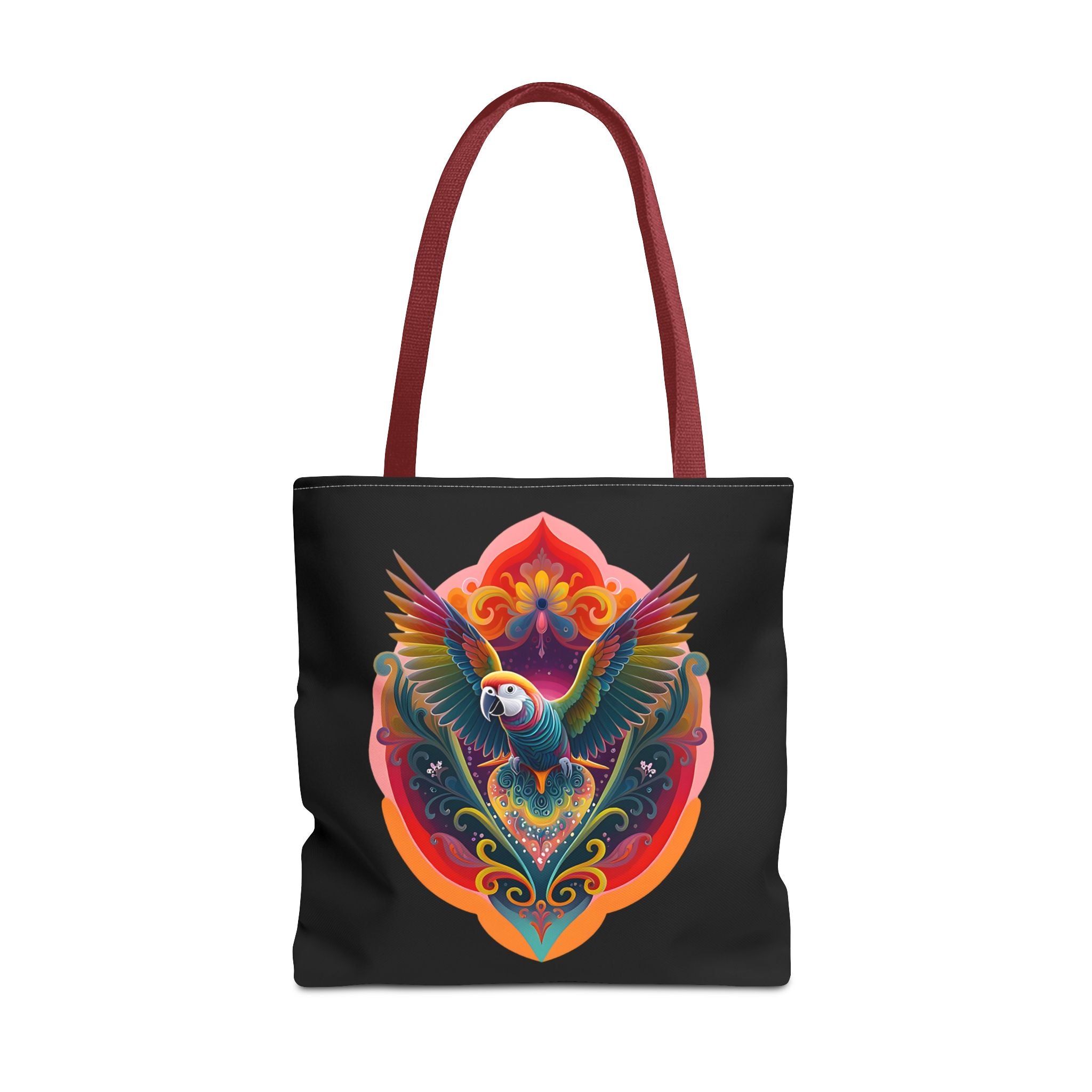 Colorful Parrot Tote Bag, Boho Chic Bag, Beach Essential, Eco-Friendly Shopping Bag, Vacation Accessory, Gift for Bird Lovers