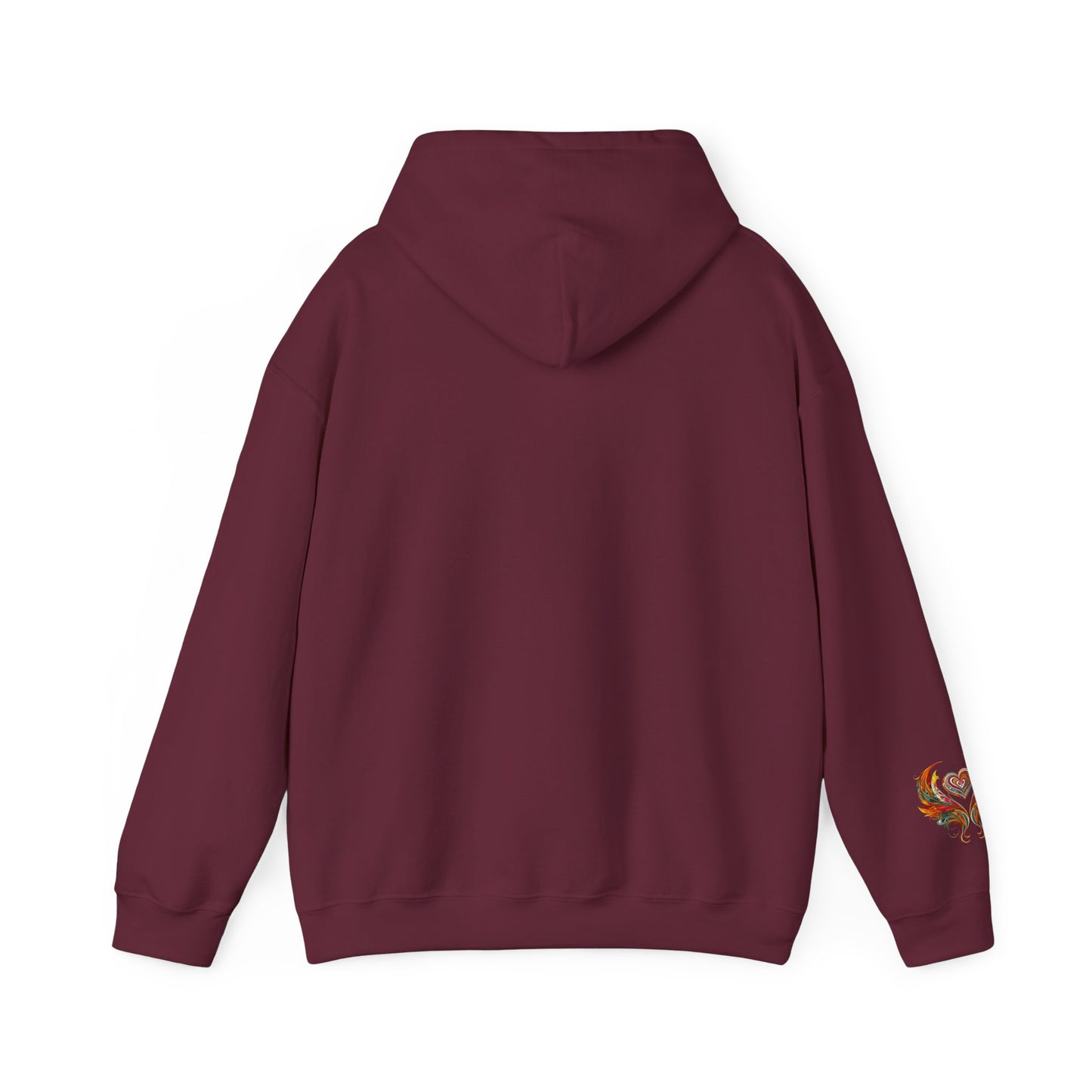 Colorful Heart Design Hooded Sweatshirt, Cozy Sweatshirt, Unisex Pullover, Gift for Him, Gift for Her, Casual Wear, Layering Essentials