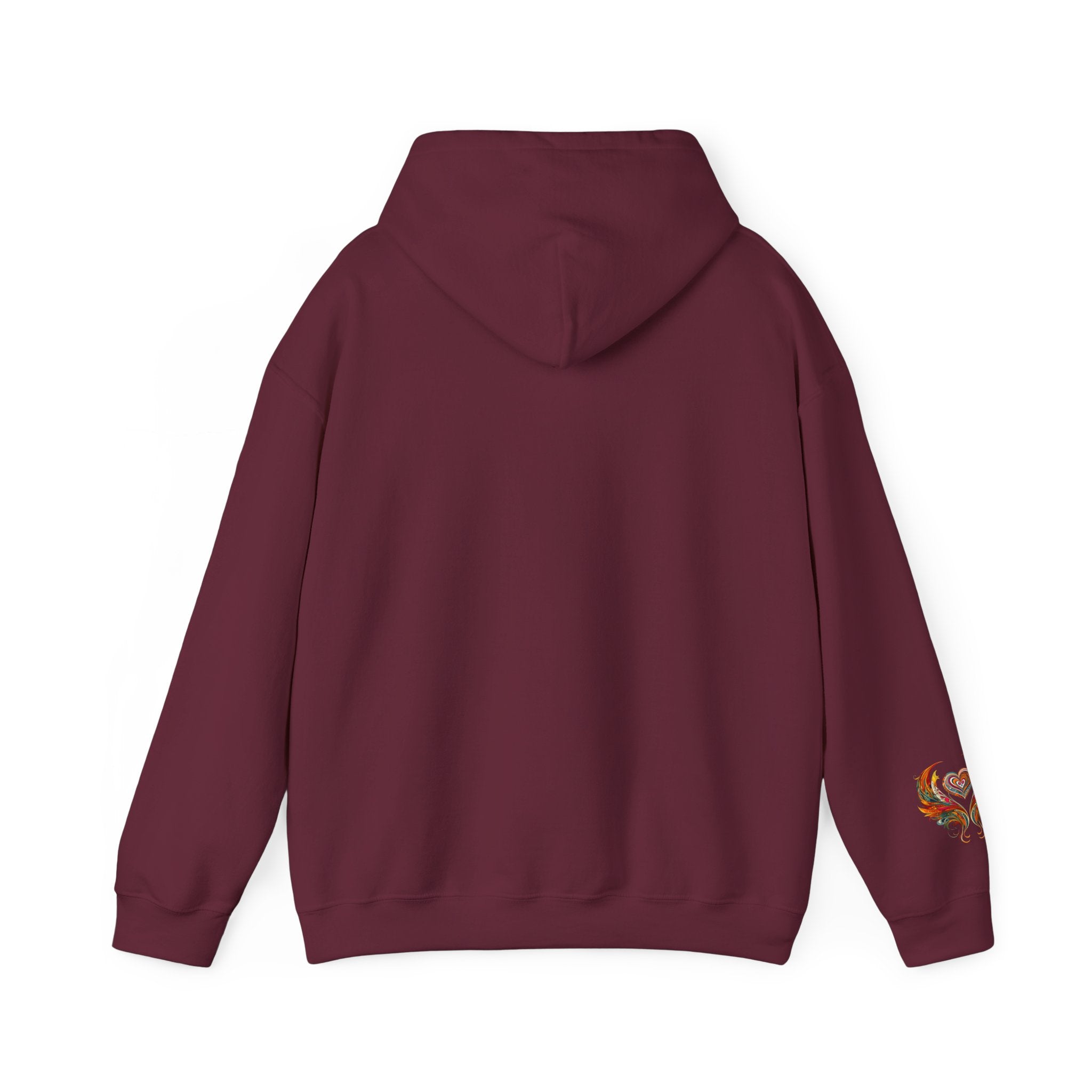 Colorful Heart Design Hooded Sweatshirt, Cozy Sweatshirt, Unisex Pullover, Gift for Him, Gift for Her, Casual Wear, Layering Essentials