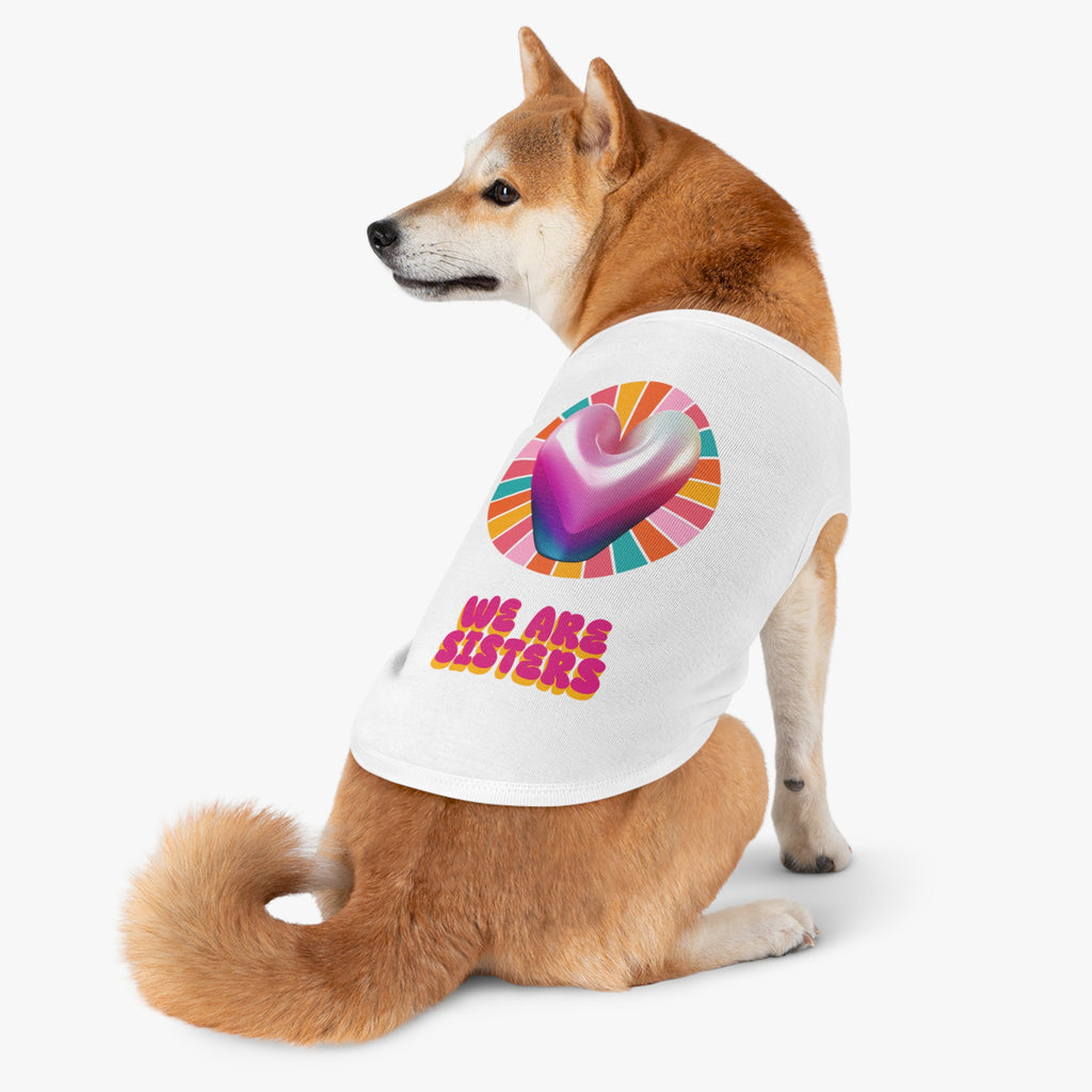 楽しいペットタンクトップ | We Are Sisters | 楽しい犬服、夏のペットウェア、かわいいペットギフト、ペットファッション